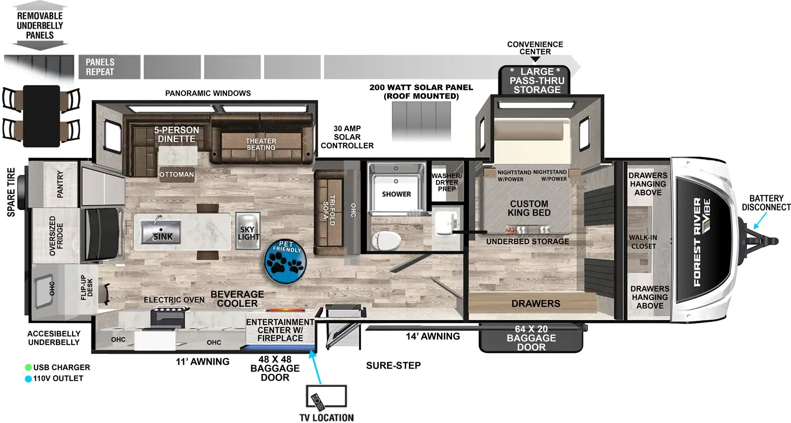 Vibe 3400XL Floorplan